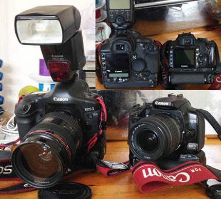 Canon E0S-1 and 400d
